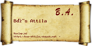 Bús Attila névjegykártya