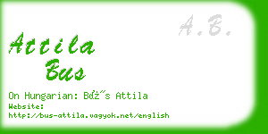 attila bus business card